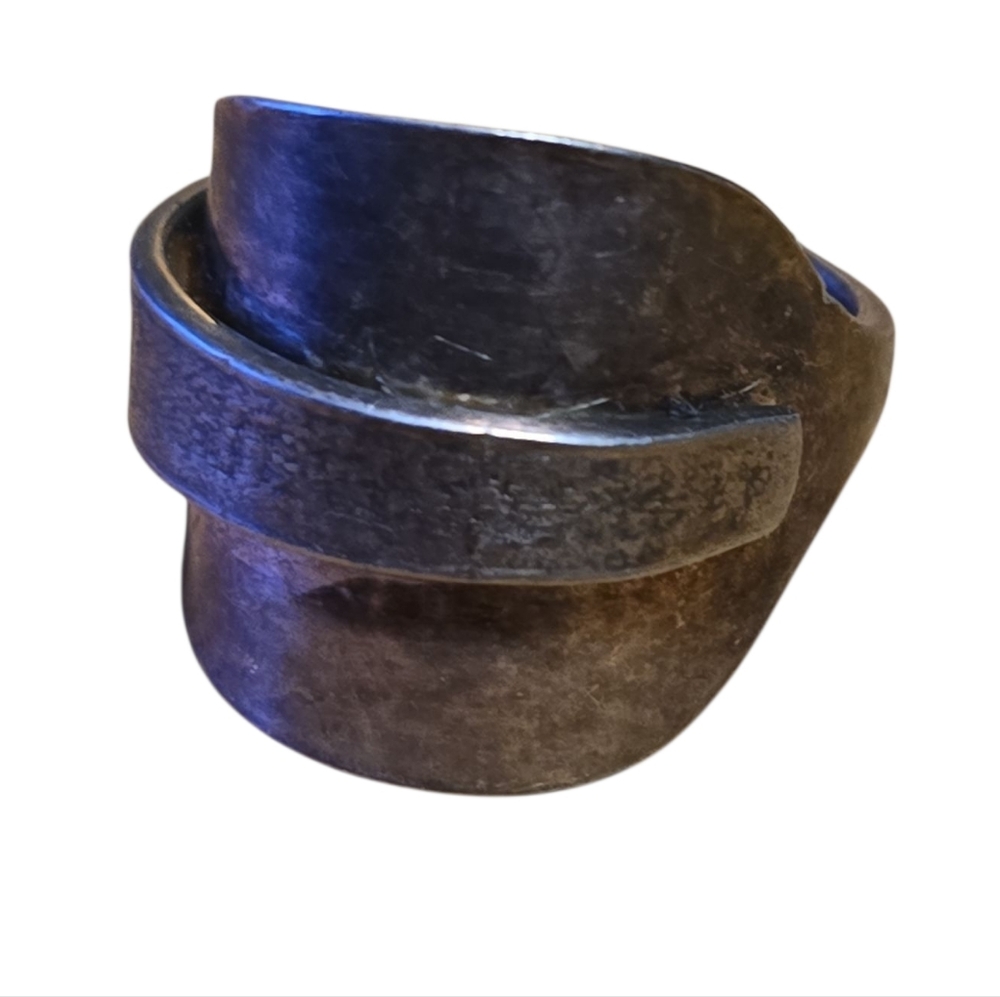 Handforged Flatware Wrap Ring Sz 9